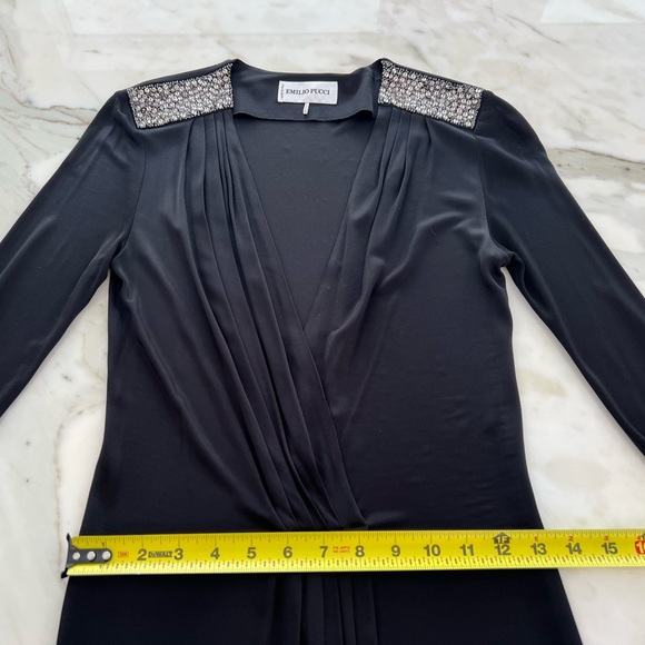 EMILIO PUCCI BLACK EMBELLISHED DRESS SIZE IT 40 / US 6 - Picture 11 of 16